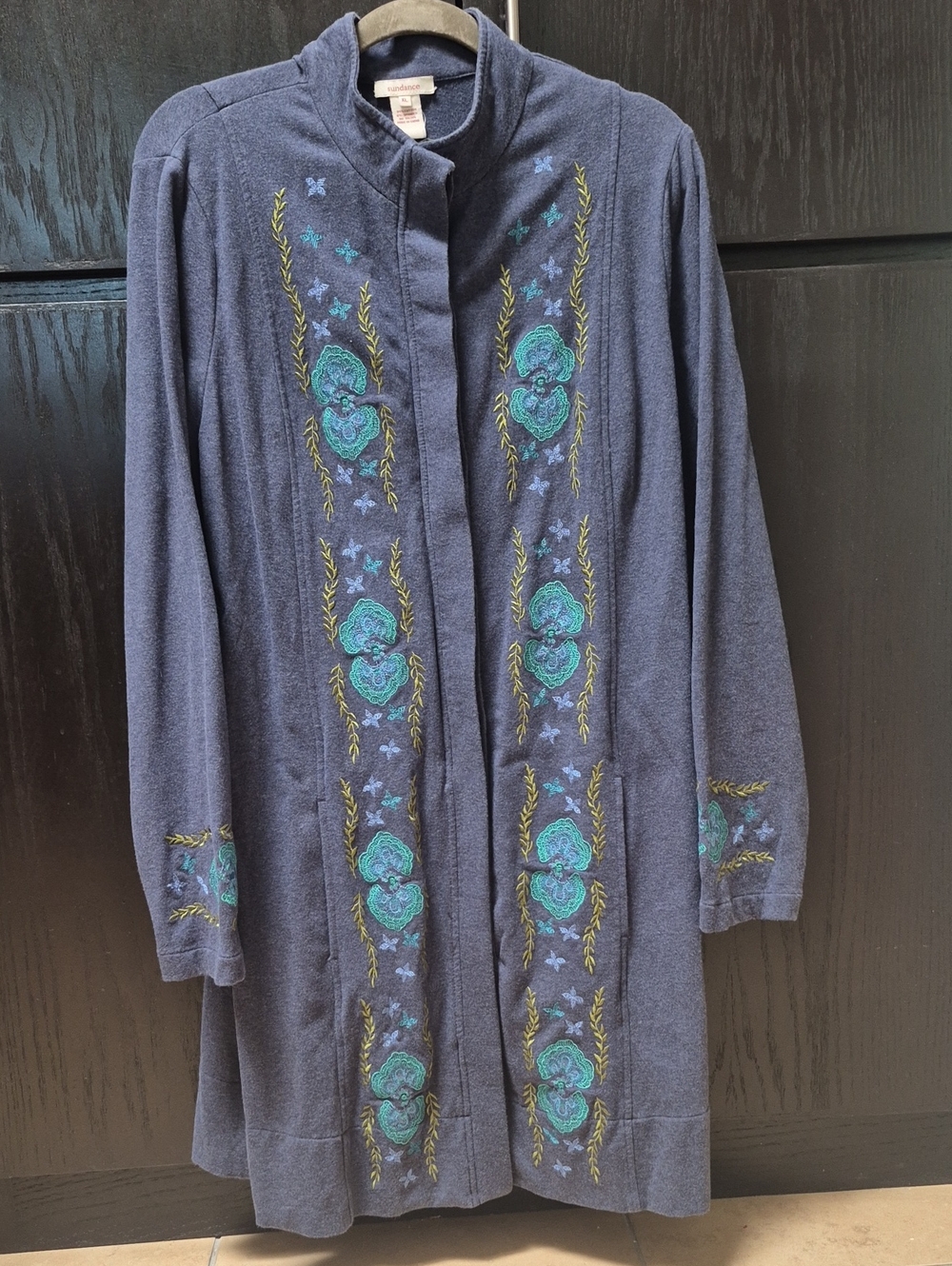 Sundance Royal Ambrosia Blue Cotton Jacket Sz Xl - Picture 2 of 5